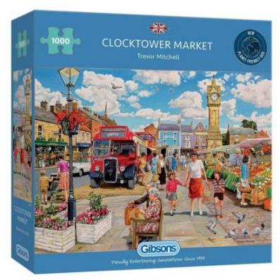 1000 Piece - Clocktower Market Gibsons Jigsaw Puzzle G6321 - Image 1