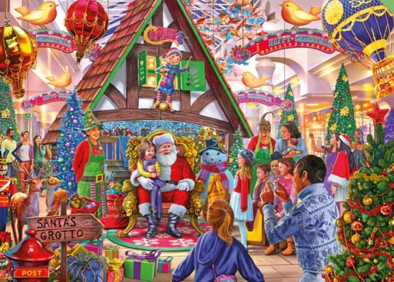 1000 Piece - Visit Santa Gibsons Jigsaw Puzzle G6346 - Image 1