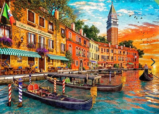 1000 Piece - San Marco Sunset Gibsons Jigsaw Puzzle G6347 - Image 1