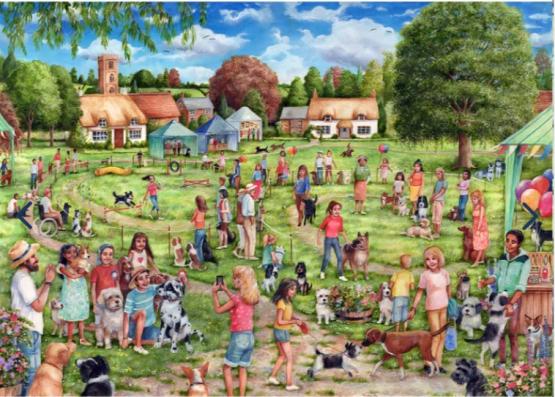 1000 Piece - The Village Dog Show Gibsons Jigsaw Puzzle G6348 - Image 1