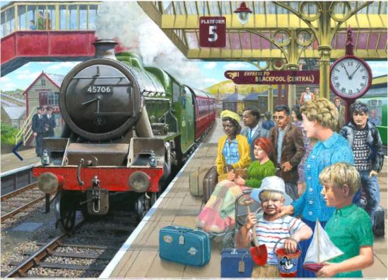 1000 Piece - Express To Blackpool Gibsons Jigsaw Puzzle G6357 - Image 1