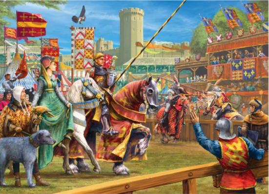 1000 Piece - The Joust At Warwick Gibsons Jigsaw Puzzle G6369 - Image 1