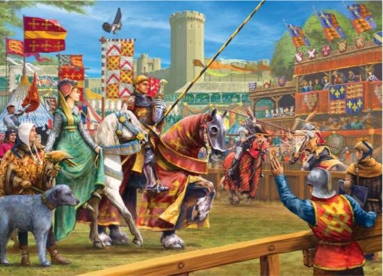 1000 Piece - The Joust At Warwick Gibsons Jigsaw Puzzle G6369 - Image 1