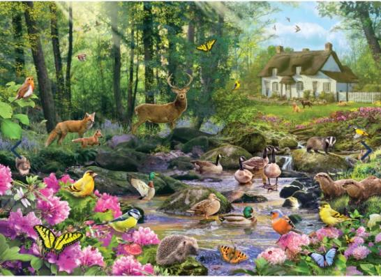 1000 Piece - Woodland Glade Gibsons Jigsaw Puzzle G6370 - Image 1