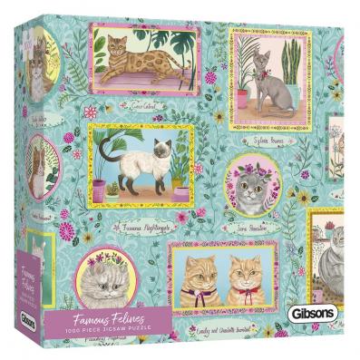 1000 Piece - Famous Felines Gibsons Jigsaw Puzzle G6603 - Image 1