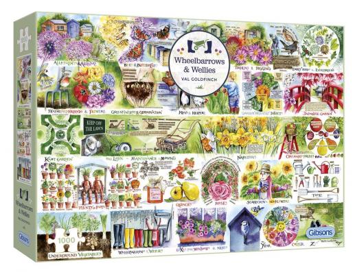 1000 Piece - Wheelbarrows & Wellies Gibsons Jigsaw Puzzle G7106 - Image 1