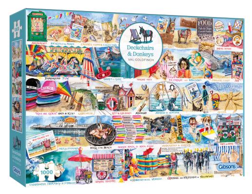 1000 Piece - Deckchairs And Donkeys Gibsons Jigsaw Puzzle G7117 - Image 1