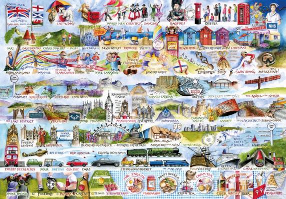 2000 Piece - Cream Teas & Queuing Gibsons Jigsaw Puzzle G8019 - Image 1