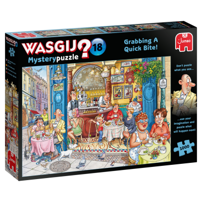 1000 Piece Wasgij Mystery 18 - Grabbing A Quick Bite! Jumbo Jigsaw Puzzle 19179 - Image 1