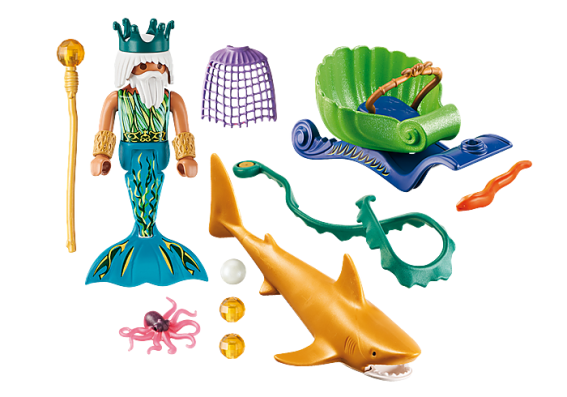Playmobil 70097 - King of the Sea with Shark Carriage - Image 2
