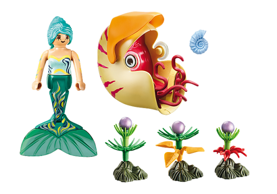 Playmobil 70098 Mermaid with Sea Snail Gondola