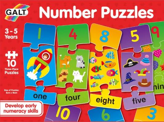 GALT 3 Piece Number Puzzles Nursery Toy - Image 1
