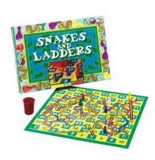 Luxury Snakes & Ladders Traditional Family Board Game - Image 1