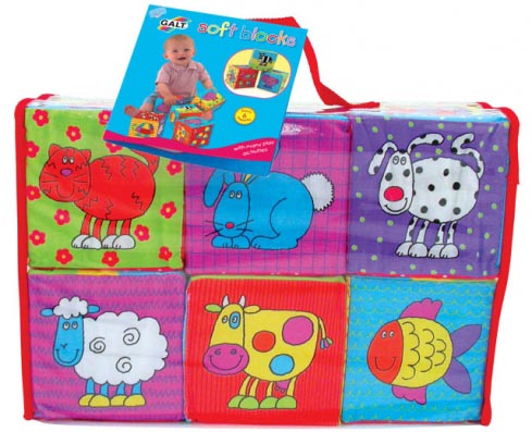 GALT Soft Blocks (6 Cubes) Nursery Toys - Image 1