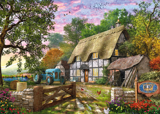 1000 Piece - The Farmers Cottage Falcon Jigsaw Puzzle 11278 - Image 2