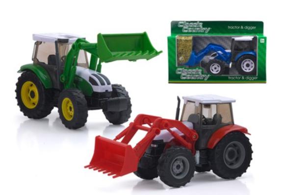 1:32 Tractor & Digger Classic Country Die-Cast Vehicle - Image 1
