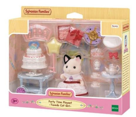 Sylvanian Families - Party Time Playset: Tuxedo Cat Girl 5646 - Image 1