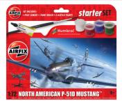 1:72 North American P-51D Mustang Starter Gift Set Airfix Model Kit: A55013